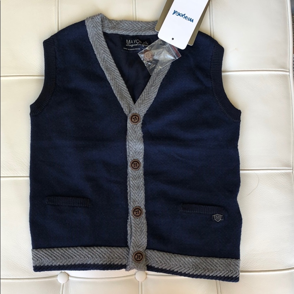 NWT Mayoral Designed in Spain Sweater Vest 3T/98cm
